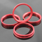 Υποβάλτε σε ανοδική οξείδωση τα κόκκινα κεντρικά δαχτυλίδια OD73.0 ID63.4 πλημνών αργιλίου για τη Mazda VOLVO